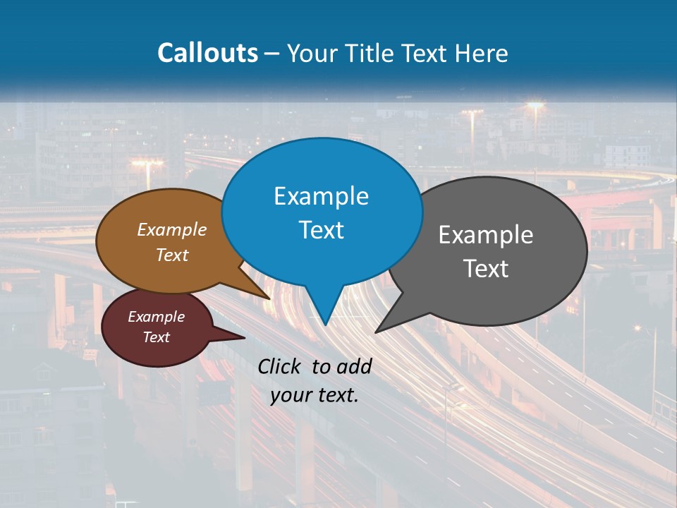 A Freeway With A Lot Of Traffic Going Through It PowerPoint Template