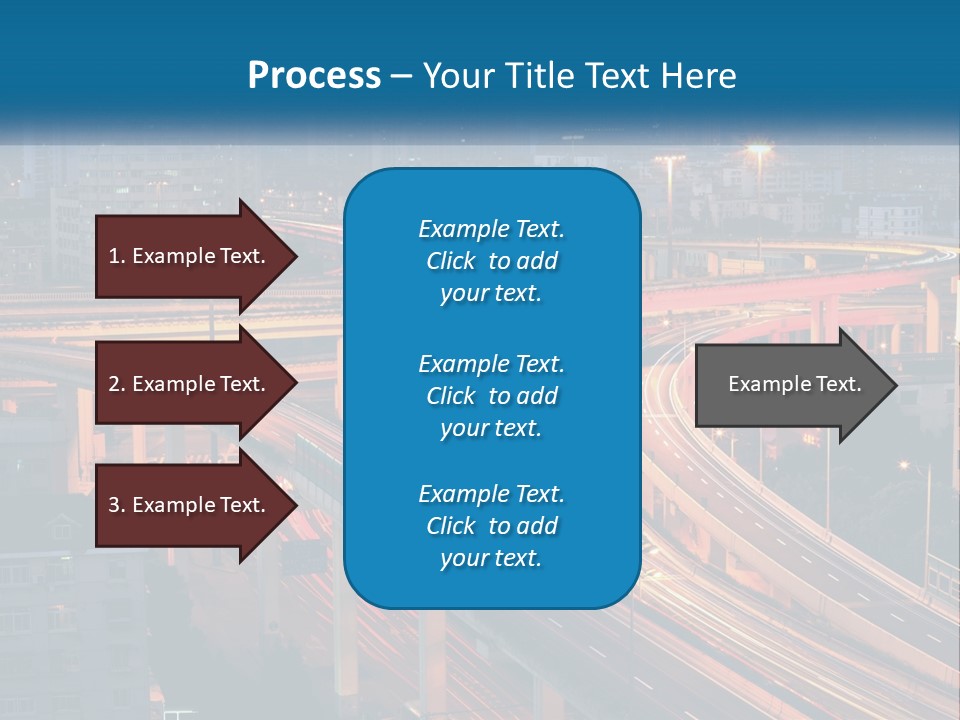 A Freeway With A Lot Of Traffic Going Through It PowerPoint Template