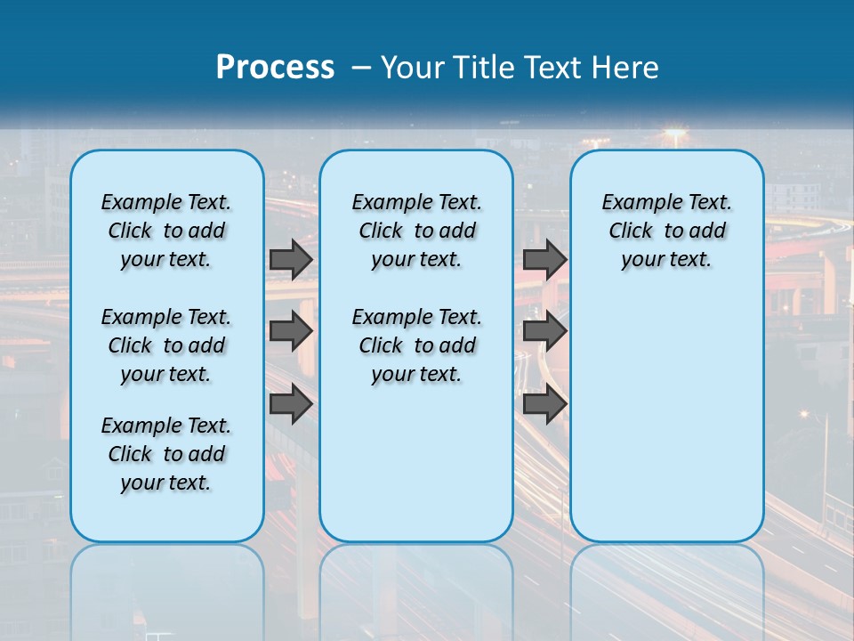 A Freeway With A Lot Of Traffic Going Through It PowerPoint Template