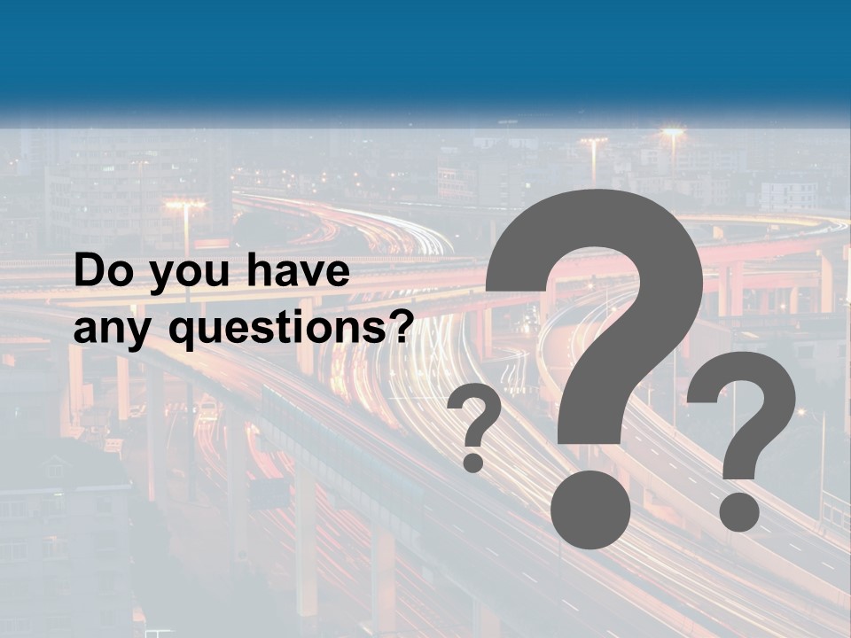 A Freeway With A Lot Of Traffic Going Through It PowerPoint Template