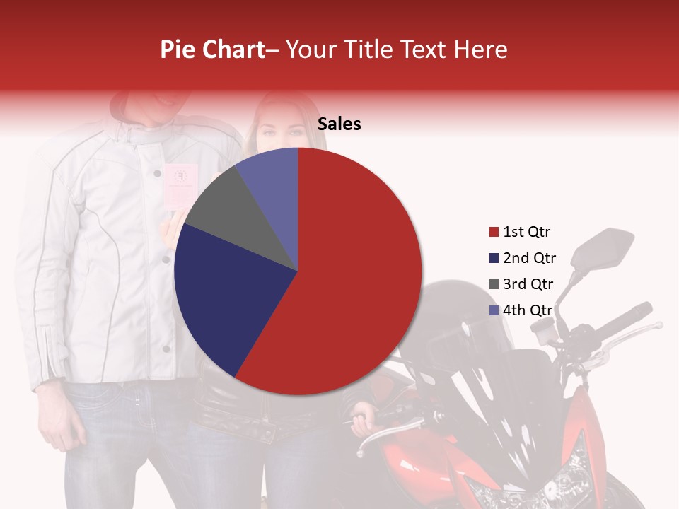 A Man And Woman Standing Next To A Motorcycle PowerPoint Template