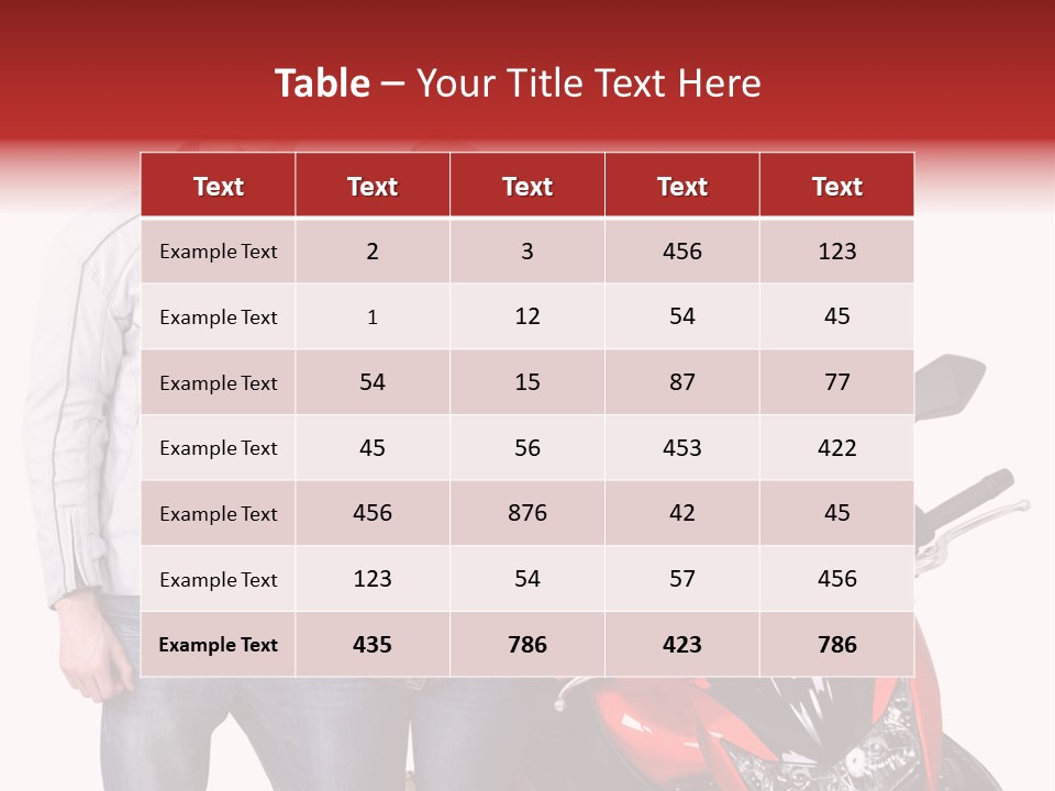 A Man And Woman Standing Next To A Motorcycle PowerPoint Template