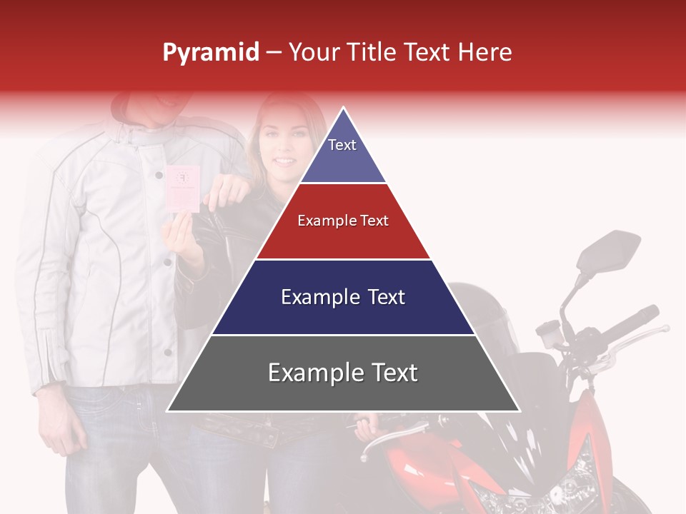 A Man And Woman Standing Next To A Motorcycle PowerPoint Template