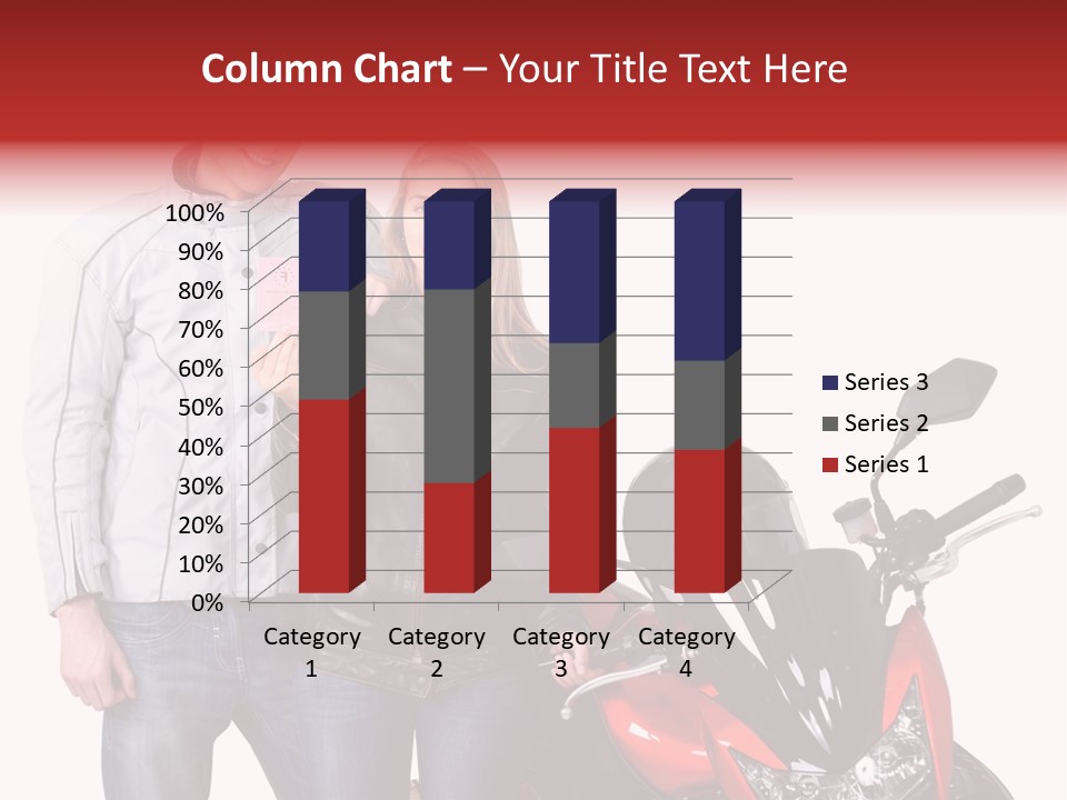 A Man And Woman Standing Next To A Motorcycle PowerPoint Template