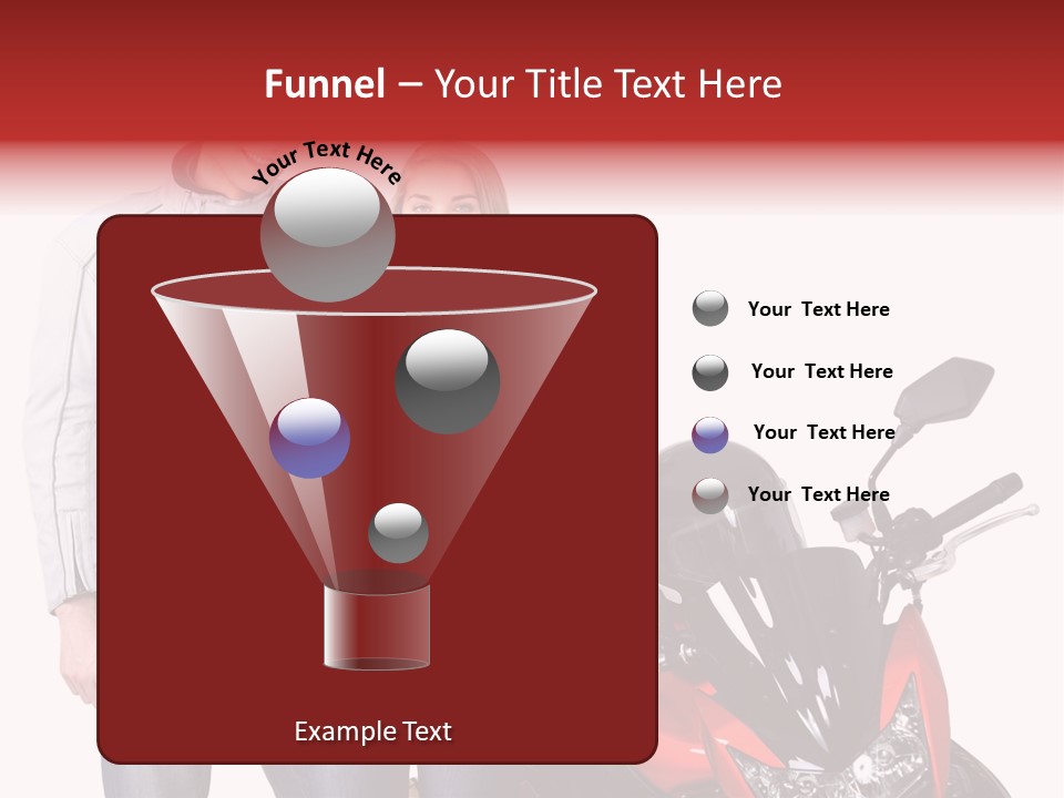 A Man And Woman Standing Next To A Motorcycle PowerPoint Template