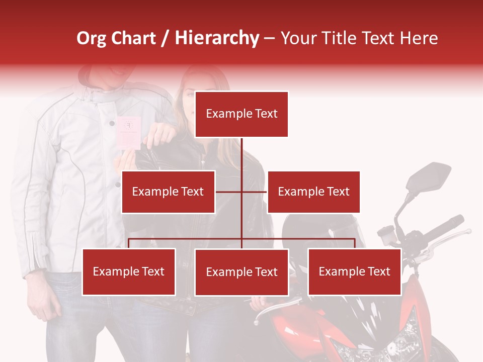 A Man And Woman Standing Next To A Motorcycle PowerPoint Template