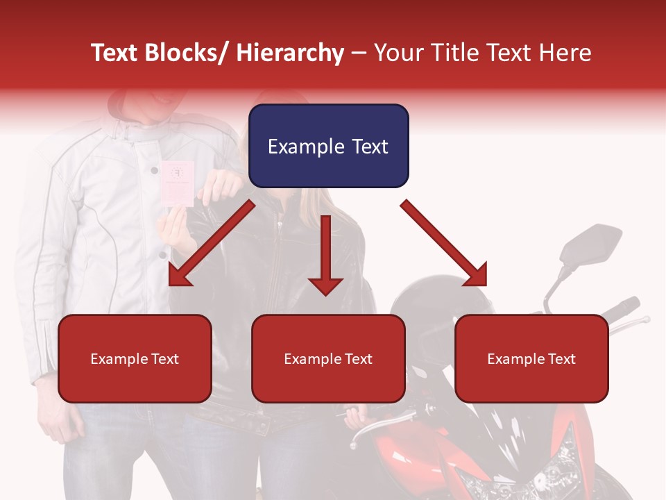 A Man And Woman Standing Next To A Motorcycle PowerPoint Template