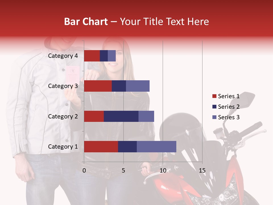 A Man And Woman Standing Next To A Motorcycle PowerPoint Template
