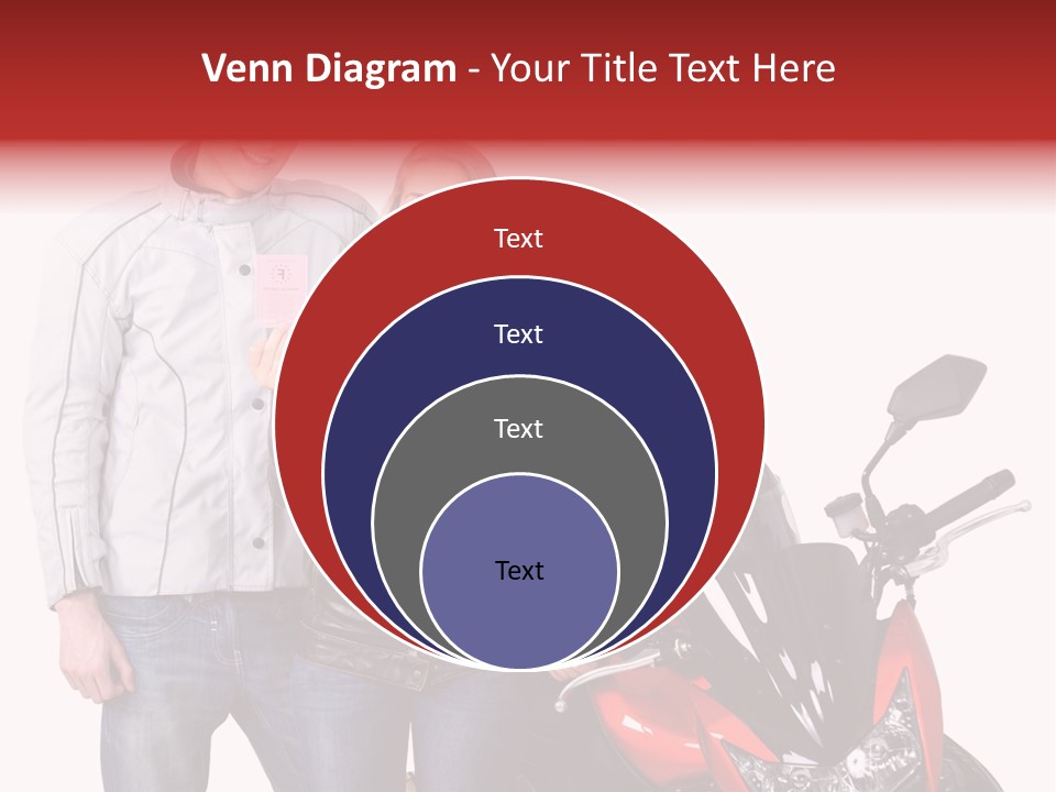 A Man And Woman Standing Next To A Motorcycle PowerPoint Template
