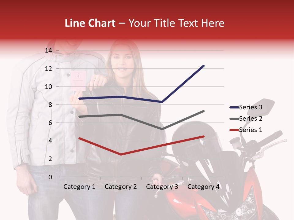 A Man And Woman Standing Next To A Motorcycle PowerPoint Template
