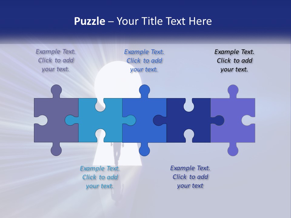A Man Standing In Front Of A Keyhole Powerpoint Presentation PowerPoint Template
