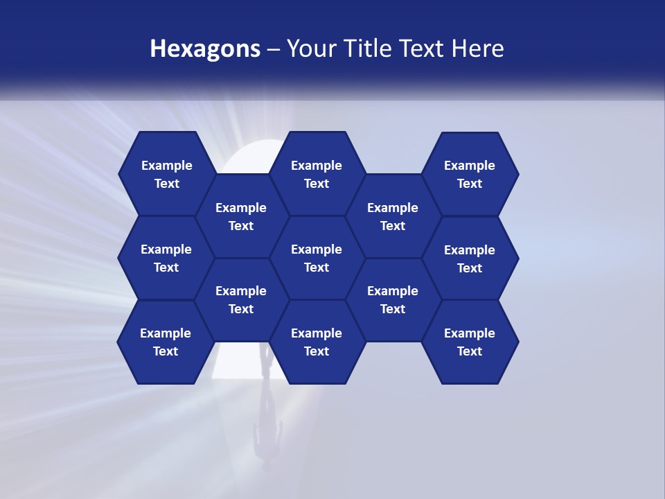 A Man Standing In Front Of A Keyhole Powerpoint Presentation PowerPoint Template