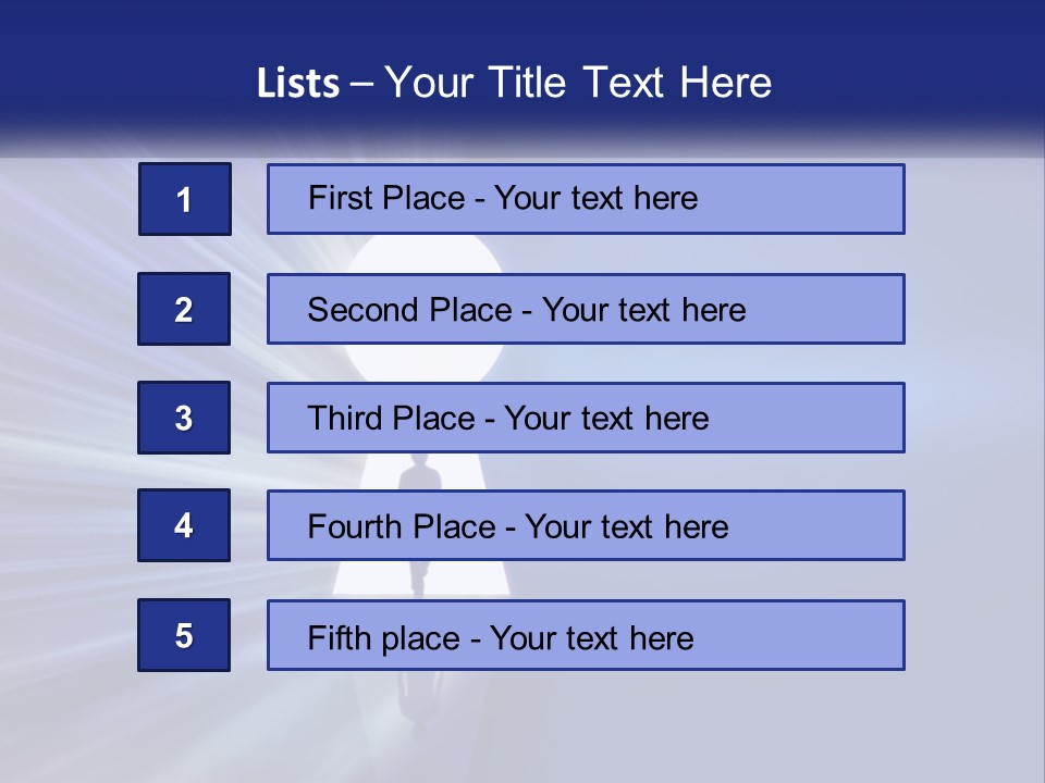 A Man Standing In Front Of A Keyhole Powerpoint Presentation PowerPoint Template