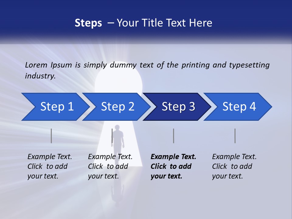 A Man Standing In Front Of A Keyhole Powerpoint Presentation PowerPoint Template
