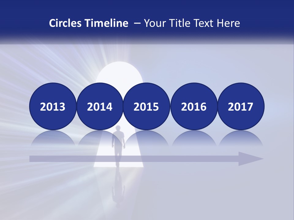 A Man Standing In Front Of A Keyhole Powerpoint Presentation PowerPoint Template