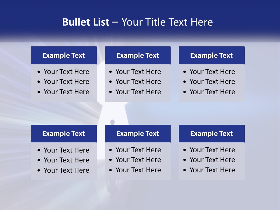 A Man Standing In Front Of A Keyhole Powerpoint Presentation PowerPoint Template