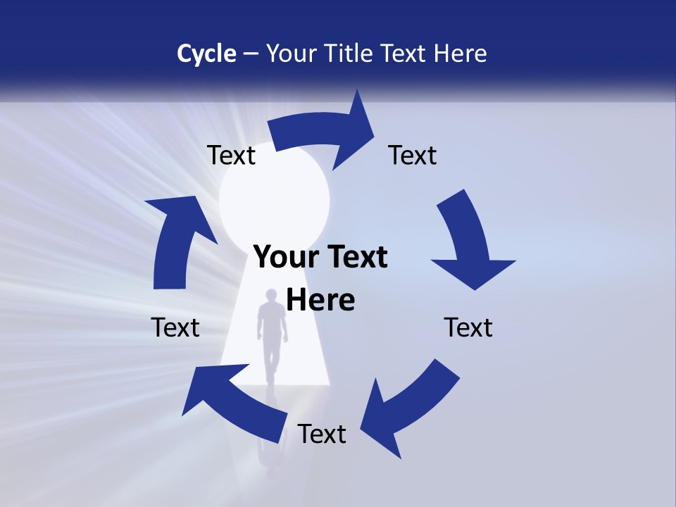A Man Standing In Front Of A Keyhole Powerpoint Presentation PowerPoint Template