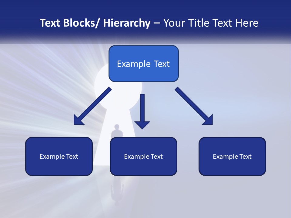 A Man Standing In Front Of A Keyhole Powerpoint Presentation PowerPoint Template