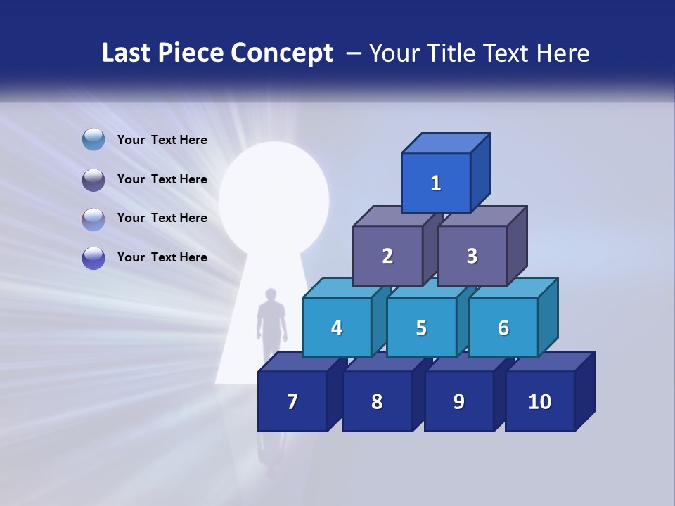 A Man Standing In Front Of A Keyhole Powerpoint Presentation PowerPoint Template