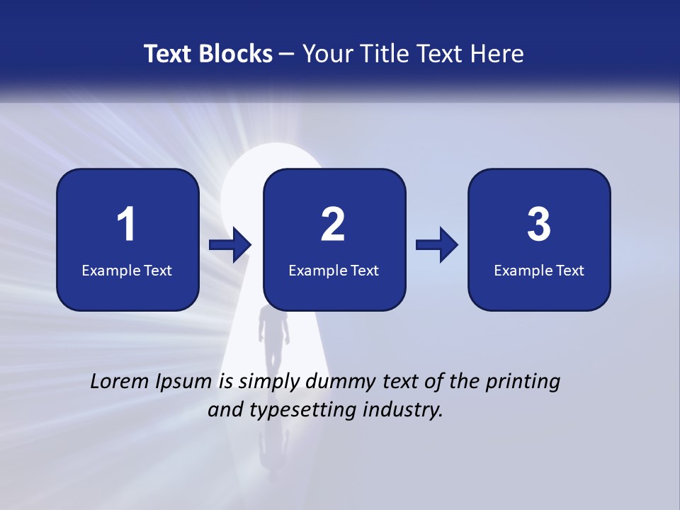 A Man Standing In Front Of A Keyhole Powerpoint Presentation PowerPoint Template