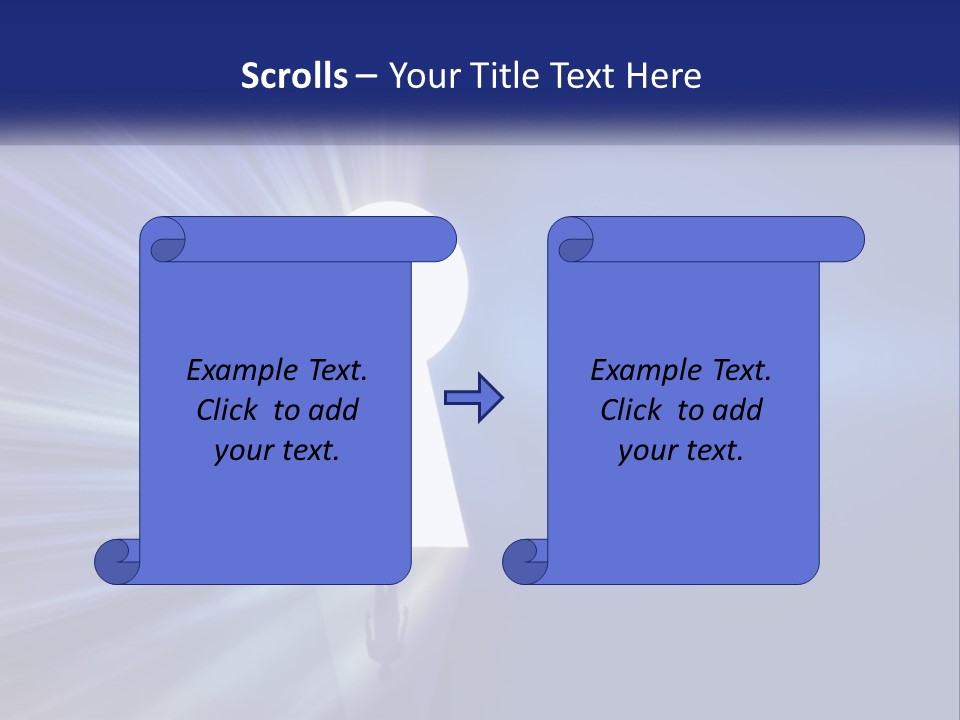A Man Standing In Front Of A Keyhole Powerpoint Presentation PowerPoint Template
