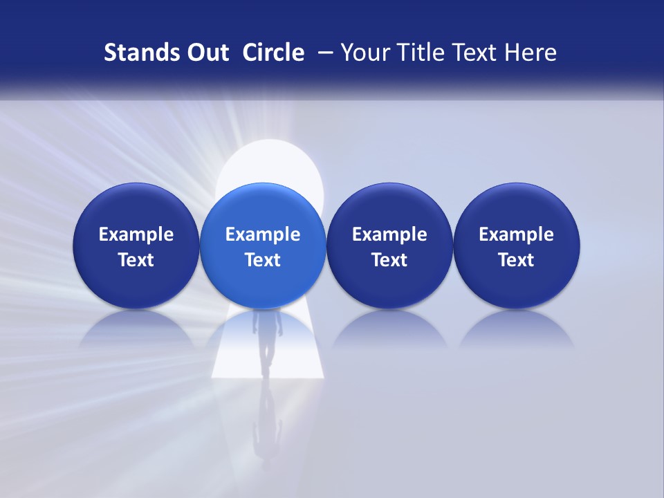 A Man Standing In Front Of A Keyhole Powerpoint Presentation PowerPoint Template