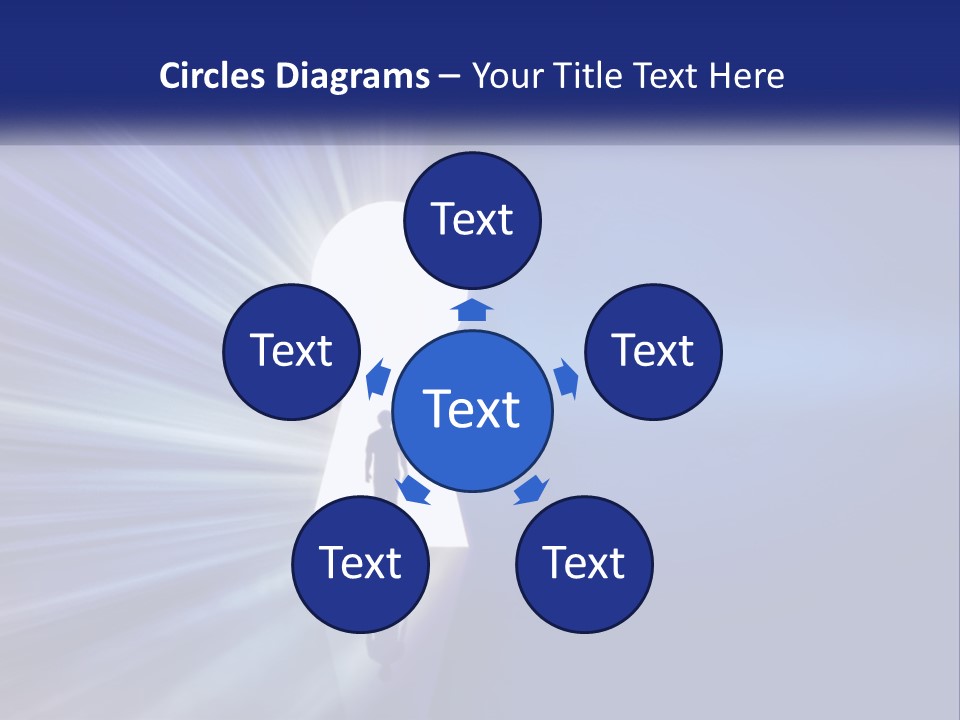 A Man Standing In Front Of A Keyhole Powerpoint Presentation PowerPoint Template