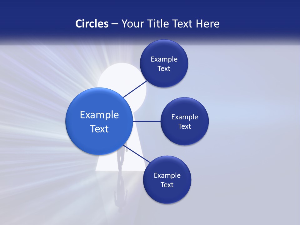 A Man Standing In Front Of A Keyhole Powerpoint Presentation PowerPoint Template
