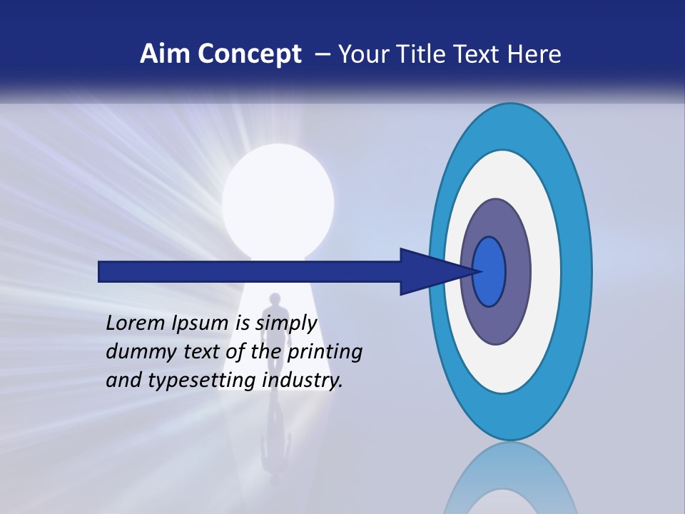 A Man Standing In Front Of A Keyhole Powerpoint Presentation PowerPoint Template