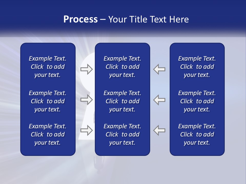 A Man Standing In Front Of A Keyhole Powerpoint Presentation PowerPoint Template