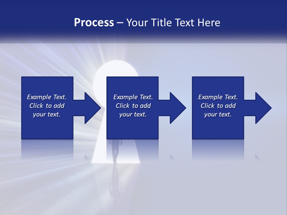 A Man Standing In Front Of A Keyhole Powerpoint Presentation PowerPoint Template