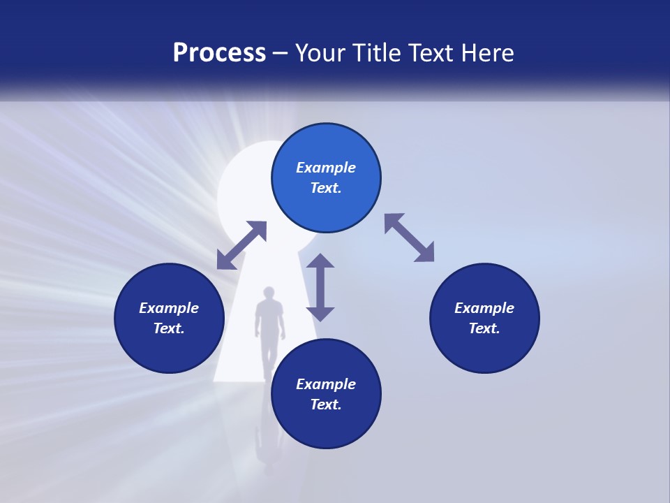A Man Standing In Front Of A Keyhole Powerpoint Presentation PowerPoint Template