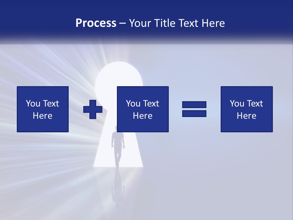 A Man Standing In Front Of A Keyhole Powerpoint Presentation PowerPoint Template