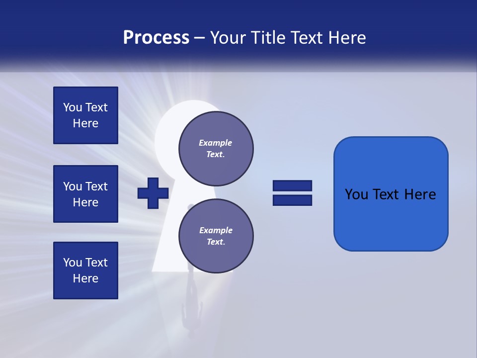 A Man Standing In Front Of A Keyhole Powerpoint Presentation PowerPoint Template