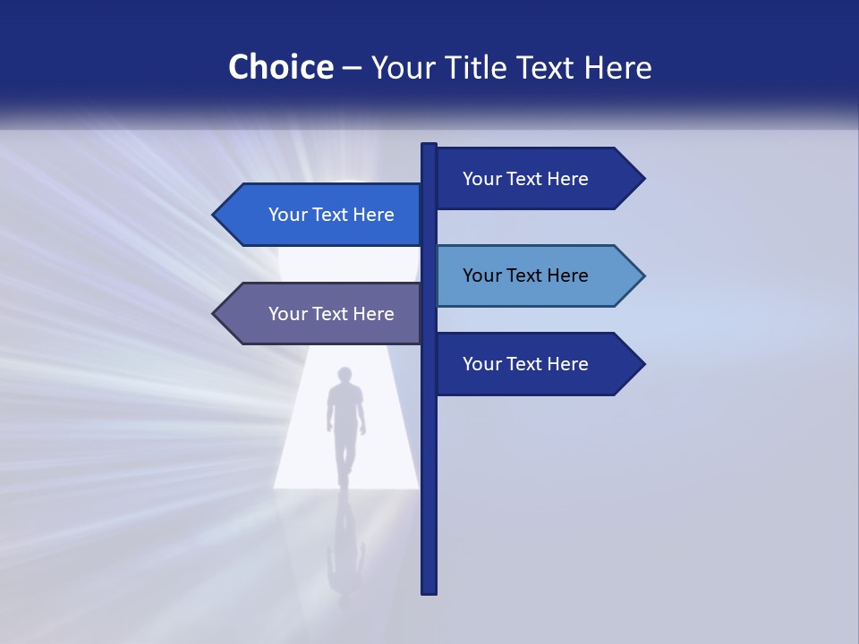 A Man Standing In Front Of A Keyhole Powerpoint Presentation PowerPoint Template