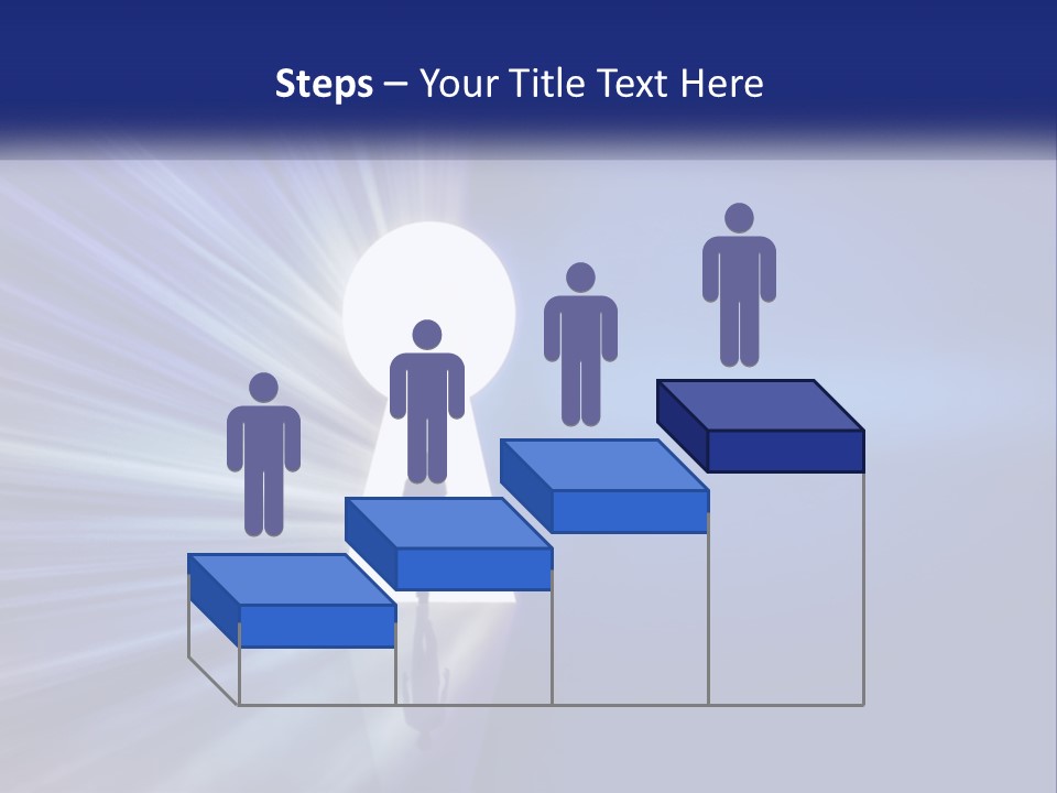 A Man Standing In Front Of A Keyhole Powerpoint Presentation PowerPoint Template