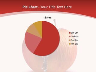 A Red Apple With A Zipper On It PowerPoint Template