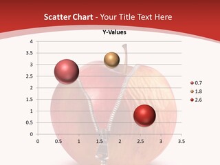 A Red Apple With A Zipper On It PowerPoint Template