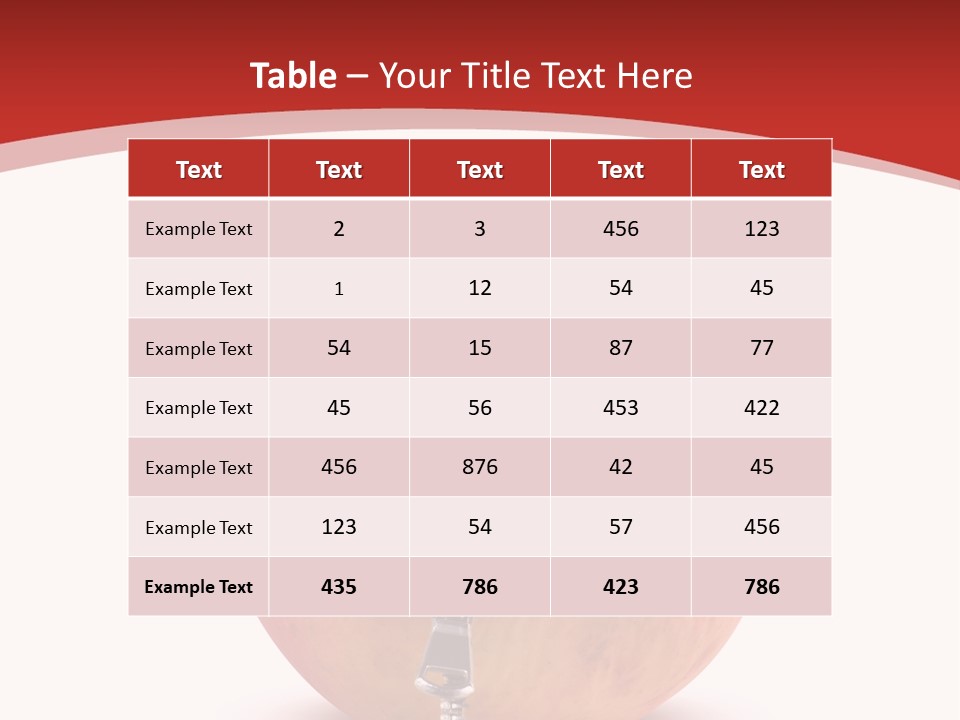 A Red Apple With A Zipper On It PowerPoint Template