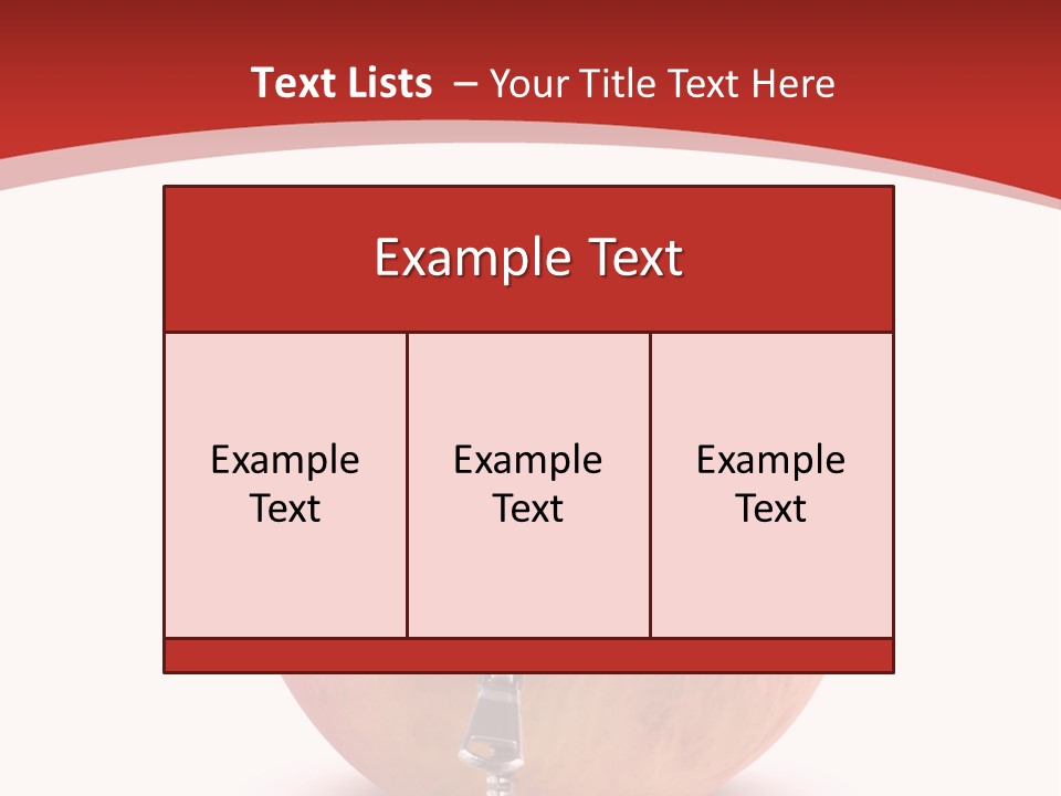A Red Apple With A Zipper On It PowerPoint Template