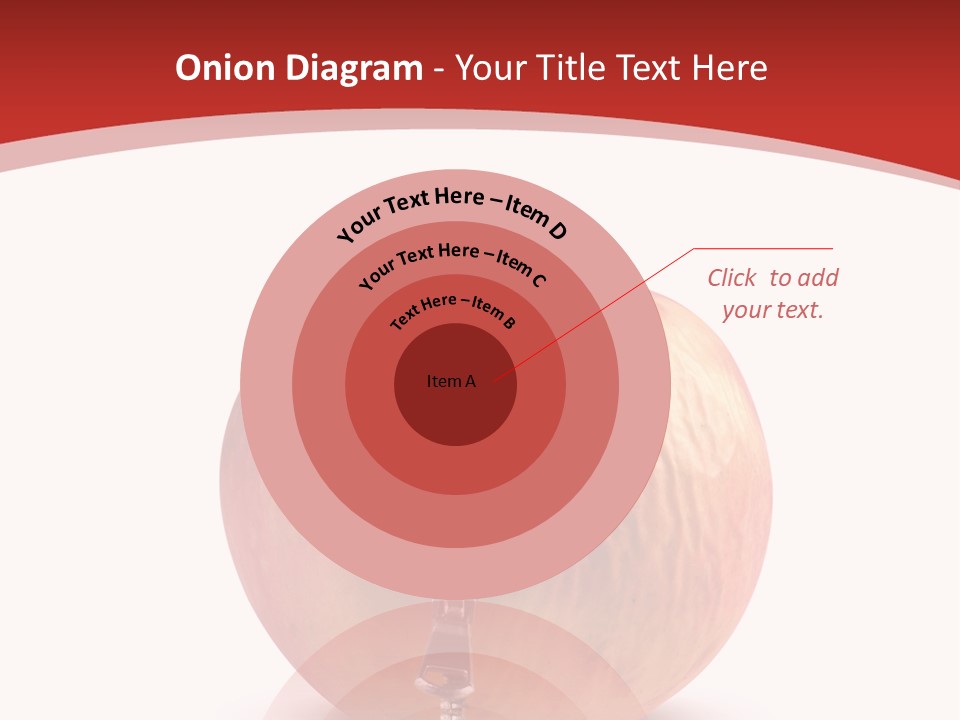 A Red Apple With A Zipper On It PowerPoint Template