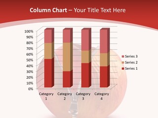 A Red Apple With A Zipper On It PowerPoint Template