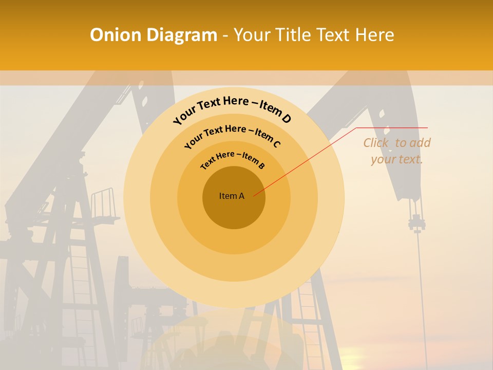 Two Oil Pumps At Sunset Powerpoint Template PowerPoint Template