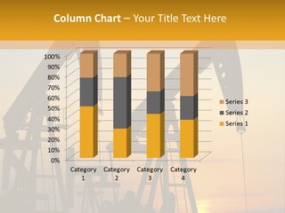 Two Oil Pumps At Sunset Powerpoint Template PowerPoint Template