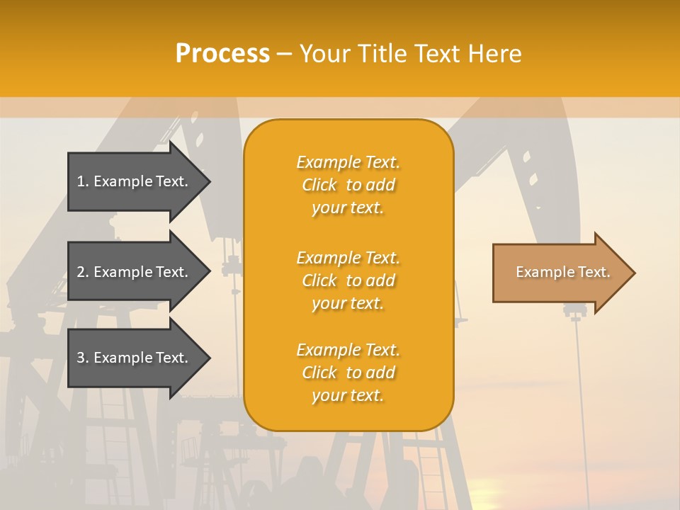 Two Oil Pumps At Sunset Powerpoint Template PowerPoint Template