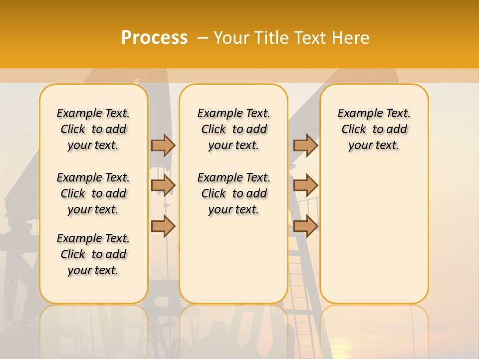 Two Oil Pumps At Sunset Powerpoint Template PowerPoint Template