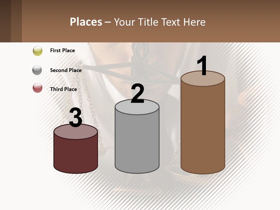 A Man Holding A Scale Of Justice In Front Of His Face PowerPoint Template