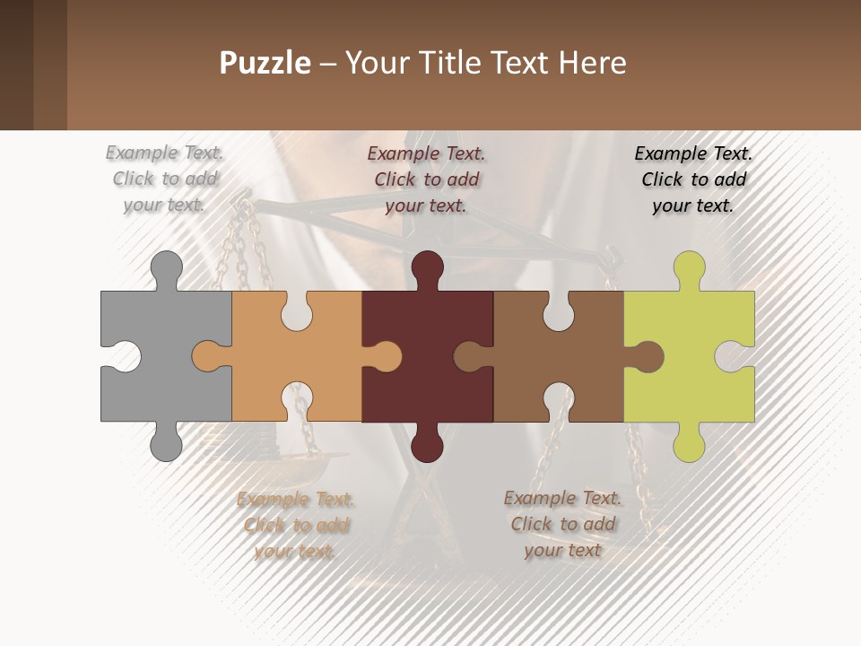 A Man Holding A Scale Of Justice In Front Of His Face PowerPoint Template