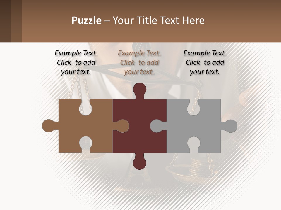 A Man Holding A Scale Of Justice In Front Of His Face PowerPoint Template