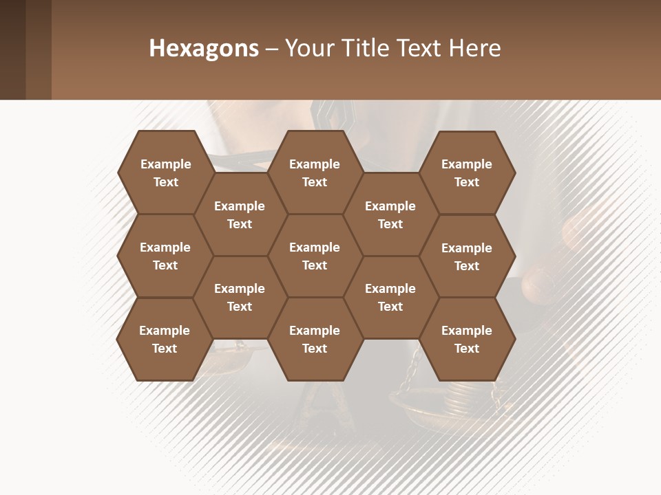 A Man Holding A Scale Of Justice In Front Of His Face PowerPoint Template